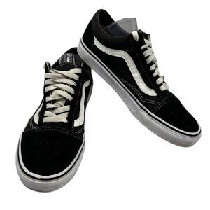 Vans Old Skool Sk8 Low Suede Sneakers Black Size‎ Women's 9.5 Men's 8